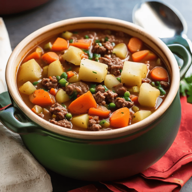 Ground Beef Veggie Stew