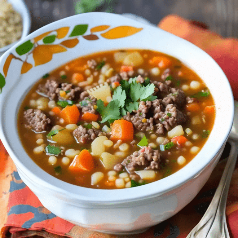 Ground Beef and Barley Soup
