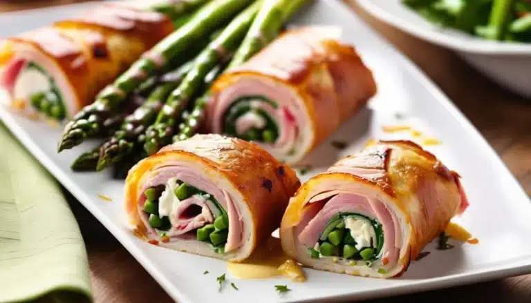 HAM AND ASPARAGUS ROLL-UPS