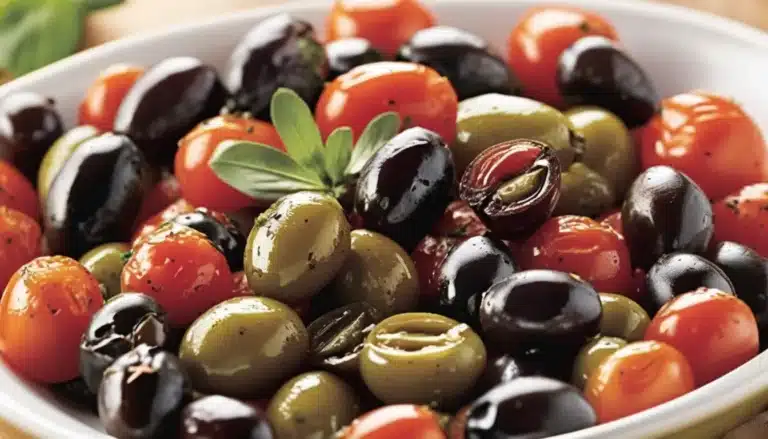 HERB-ROASTED OLIVES AND TOMATOES