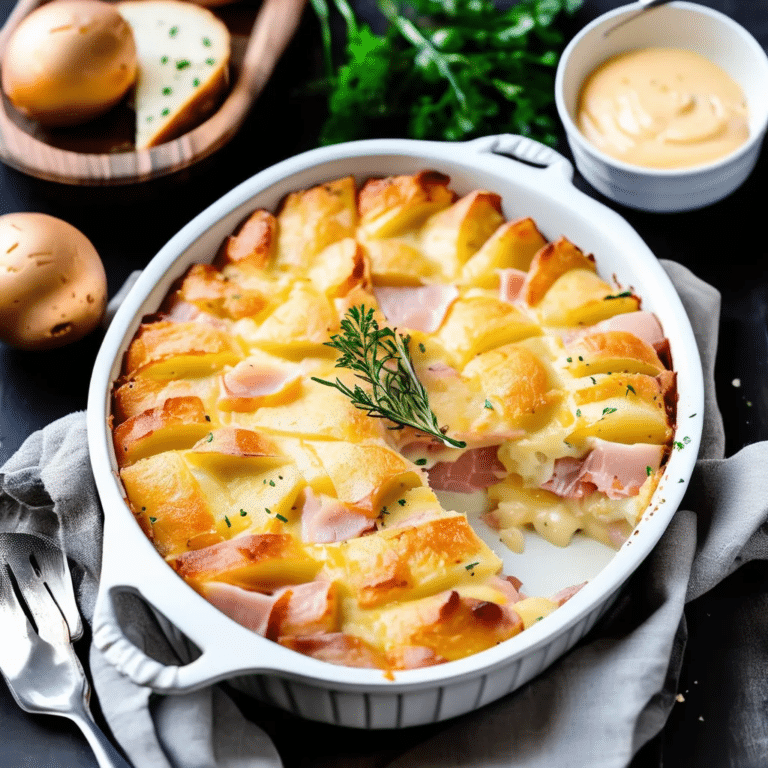 Ham and Potatoes Au Gratin