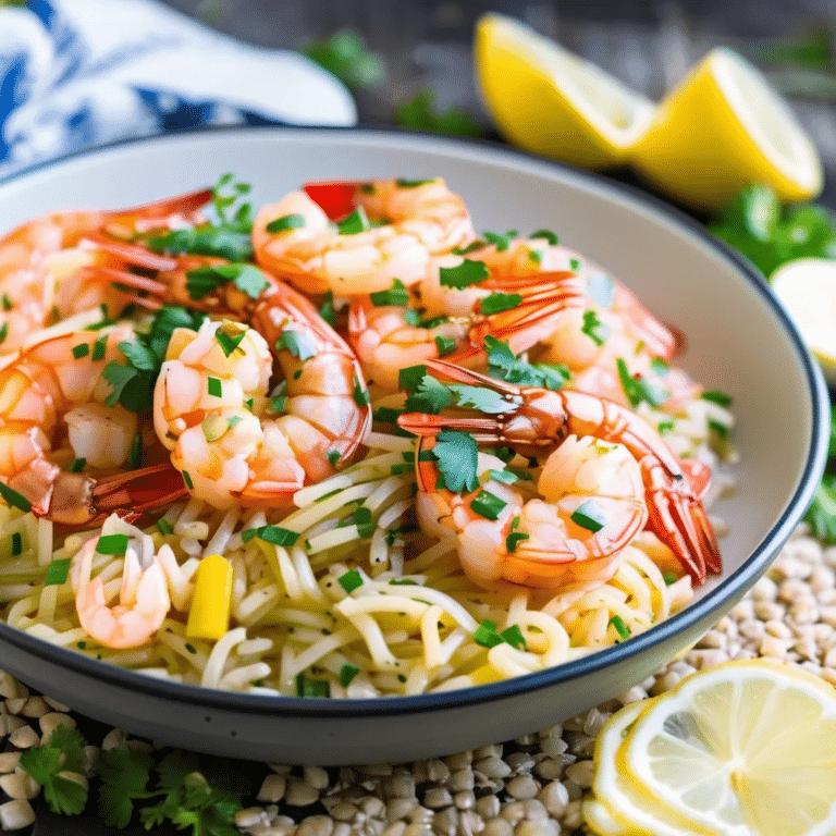 Hawaiian Garlic Shrimp Scampi