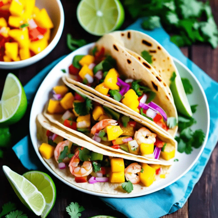 Healthy Shrimp Tacos With Mango Salsa