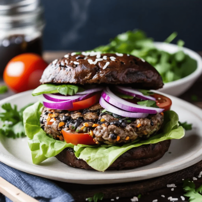 Homemade Black Bean Burger