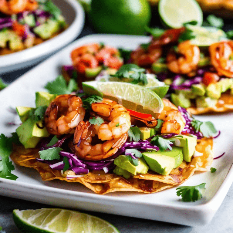 Honey-Chipotle Shrimp Tostadas