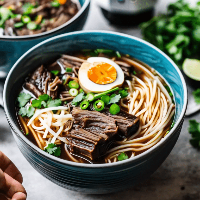 Instant Pot Spicy Short Rib Noodle Soup