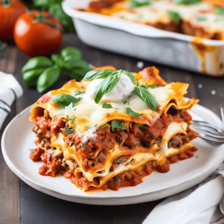 Italian Sausage Lasagna