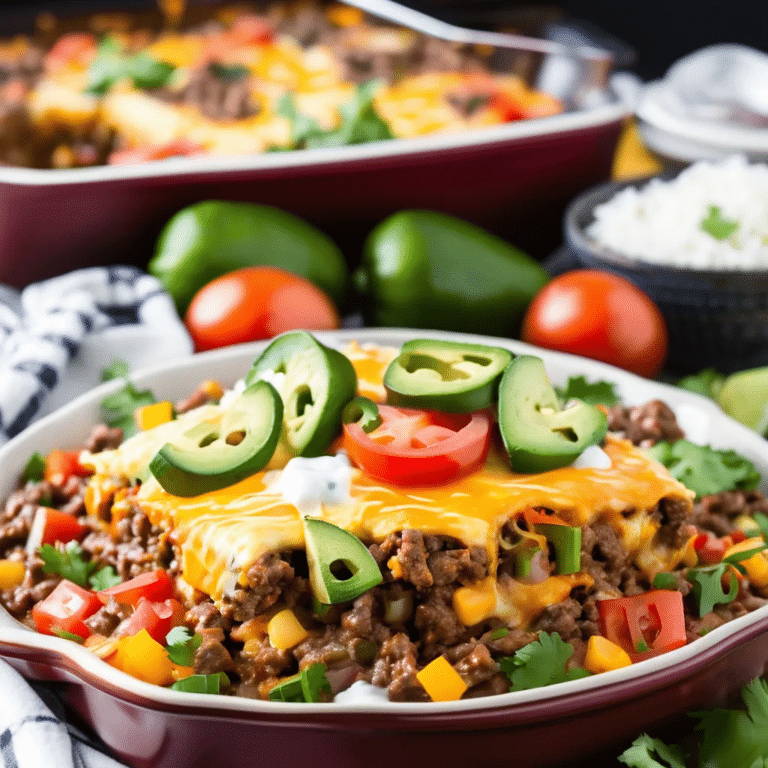 Keto Tex-Mex Ground Beef Casserole
