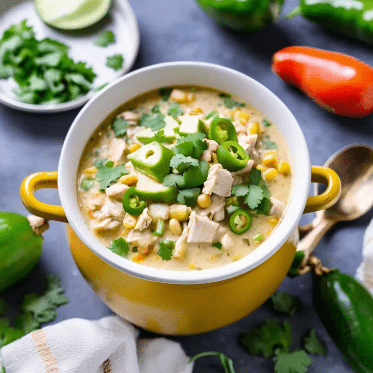 Keto White Chicken Chili