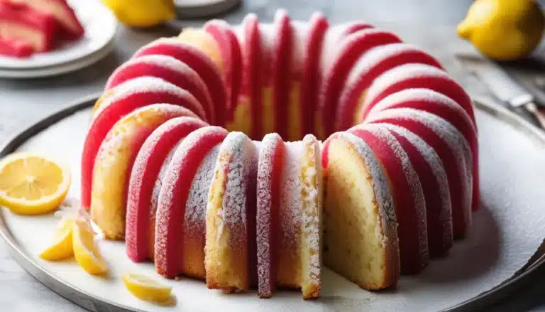 LEMON RHUBARB TUBE CAKE