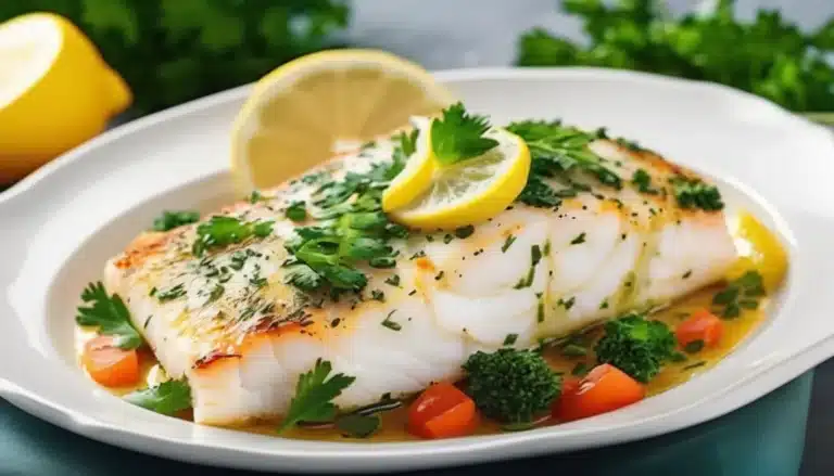 LEMONY PARSLEY BAKED COD