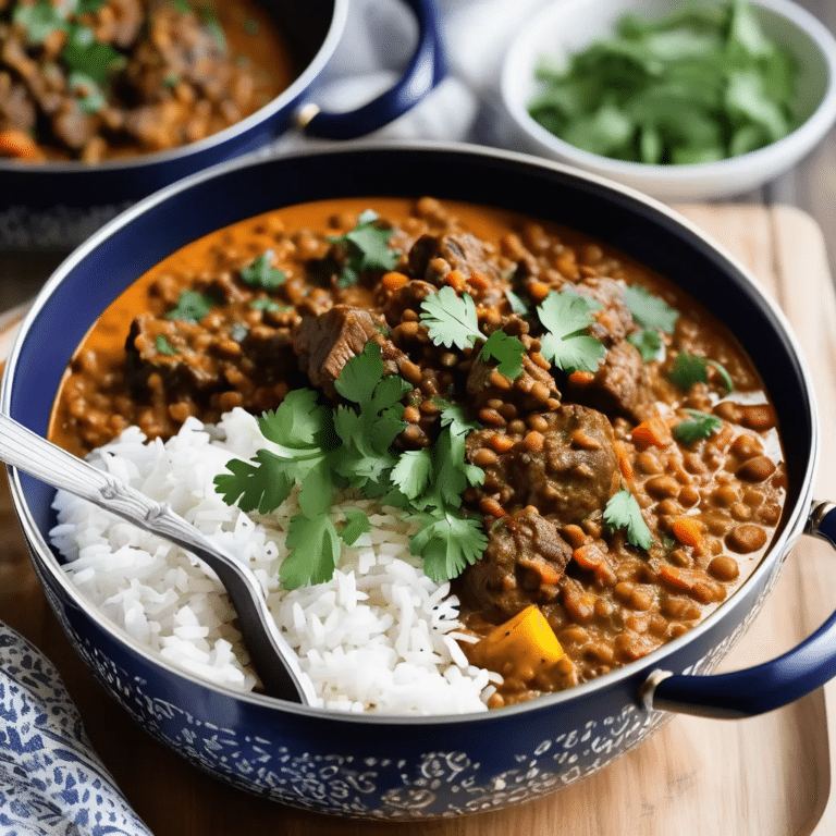 Lamb And Lentil Curry