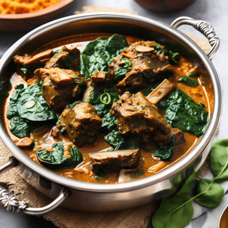 Lamb And Spinach Curry