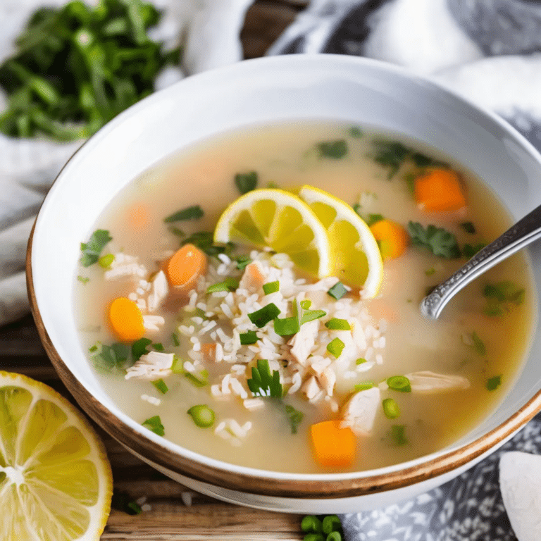 Lemony Turkey Rice Soup