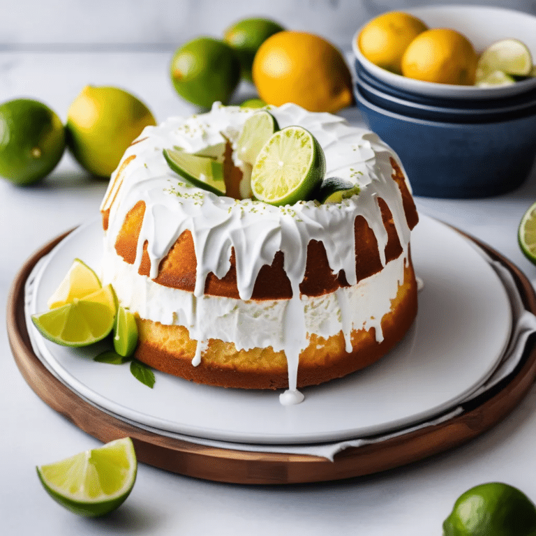 Lime Angel Food Cake