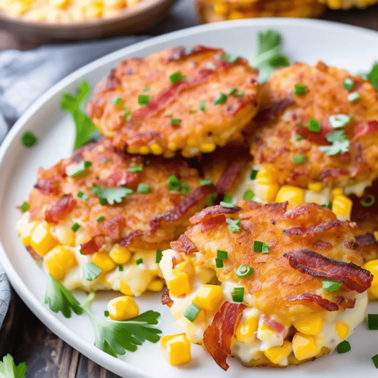 Loaded Cheddar-Corn Potato Patties