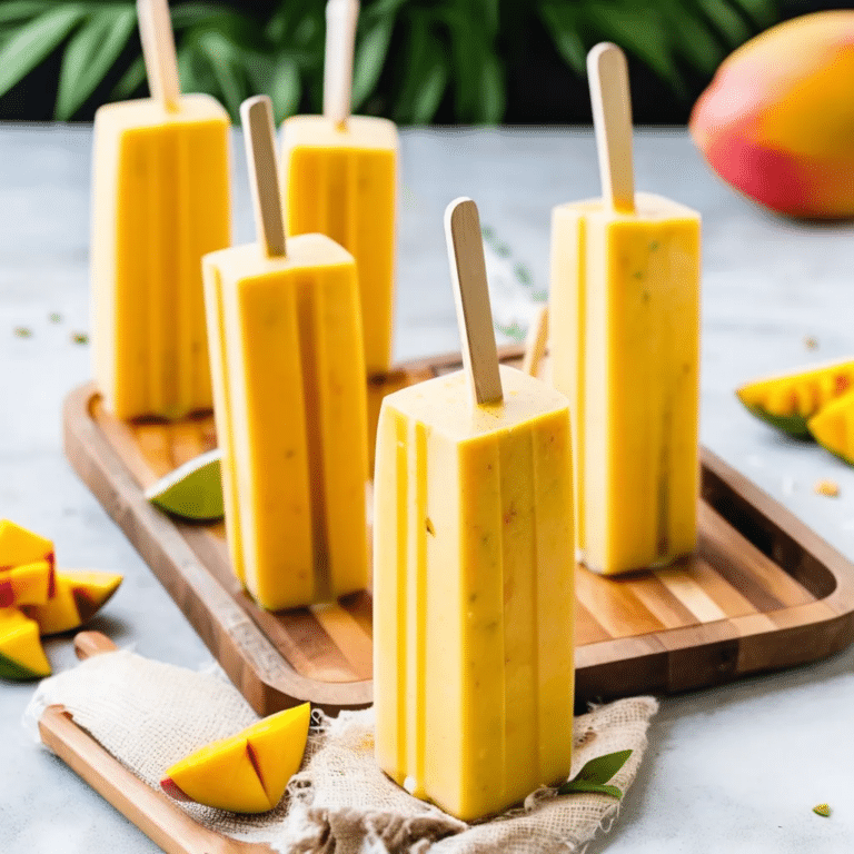 Mango Lassi Popsicles