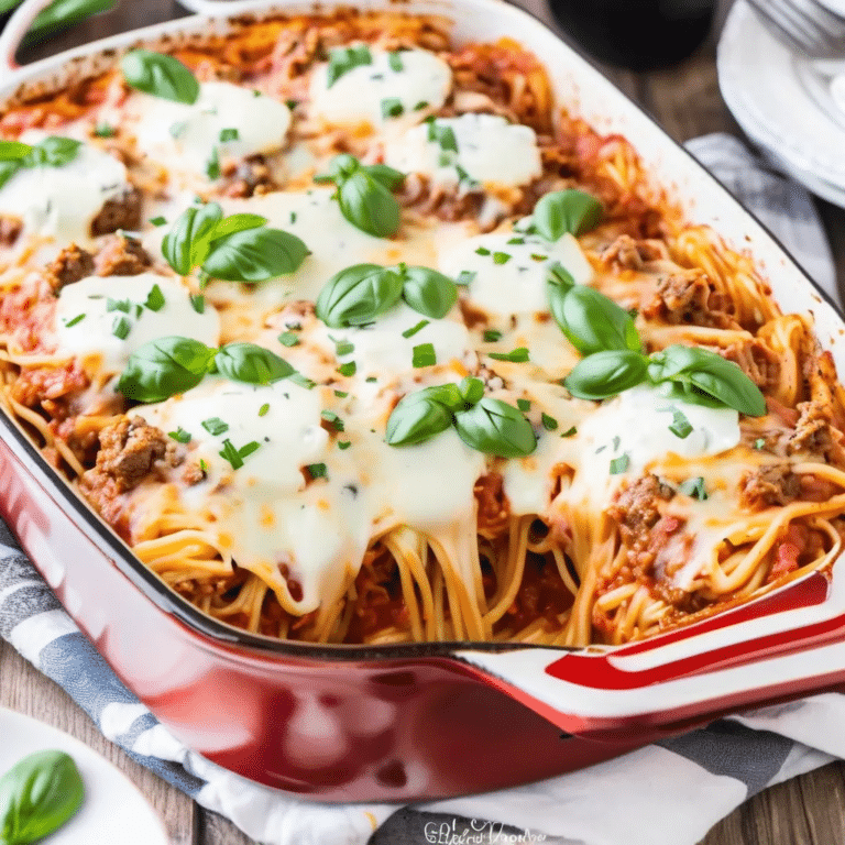 Mozzarella Baked Spaghetti