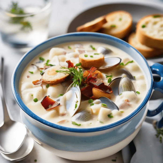 New England Razor Clam Chowder