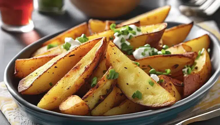 OVEN-BAKED POTATO WEDGES