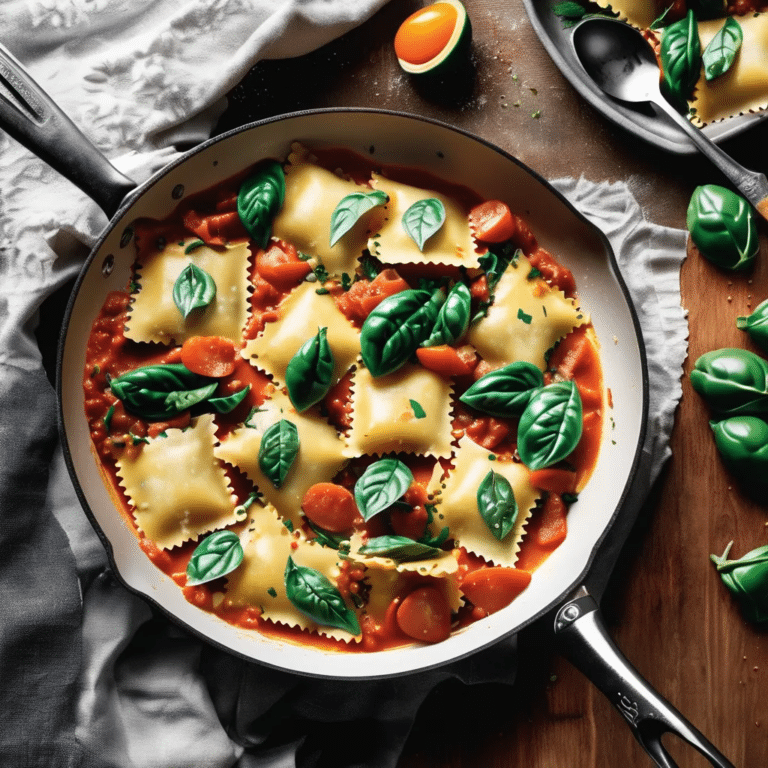 One-Pan Tuscan Ravioli