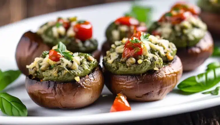 PESTO STUFFED MUSHROOMS