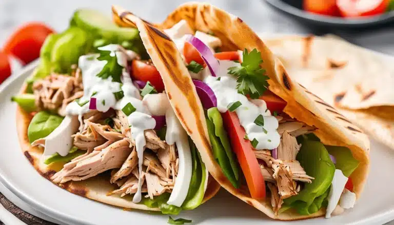 PRESSURE-COOKER SHREDDED CHICKEN GYROS