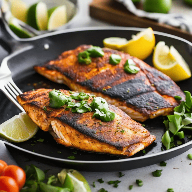 Pan-Fried Blackened Red Snapper