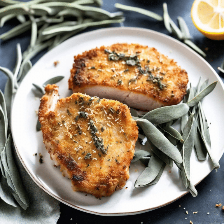 Parmesan Sage Pork Chops