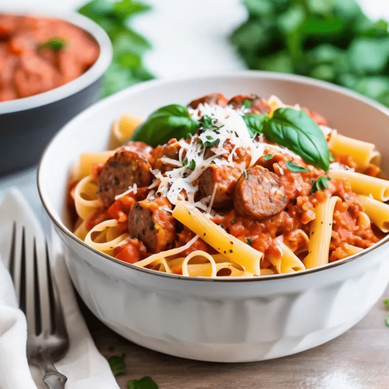Pasta Rosa With Sausage