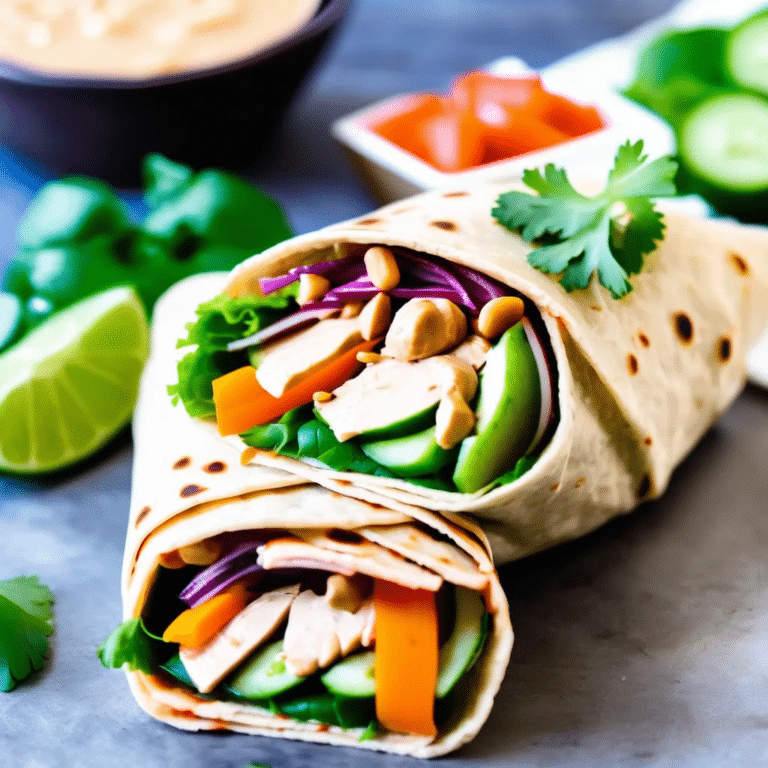 Peanut Chicken Wraps