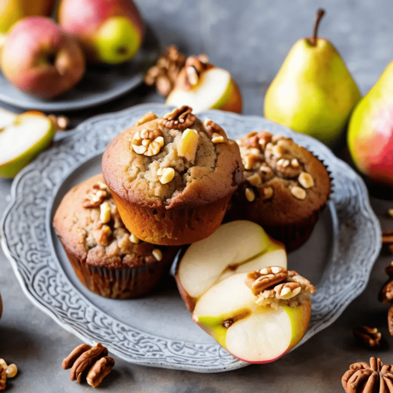 Pear And Walnut Muffins