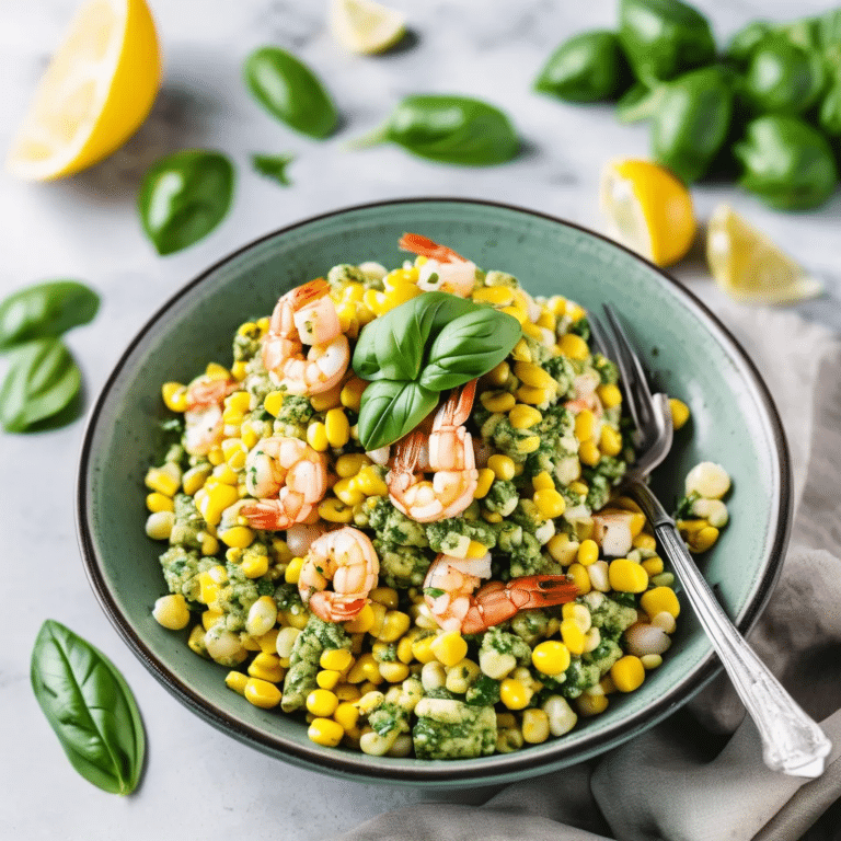 Pesto Corn Salad With Shrimp