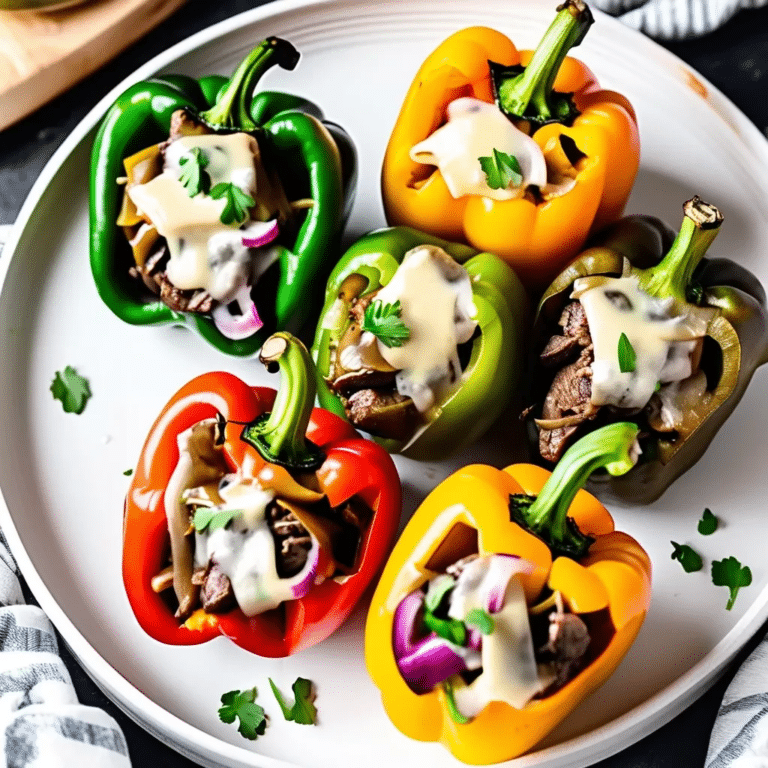 Philly Cheesesteak Stuffed Peppers