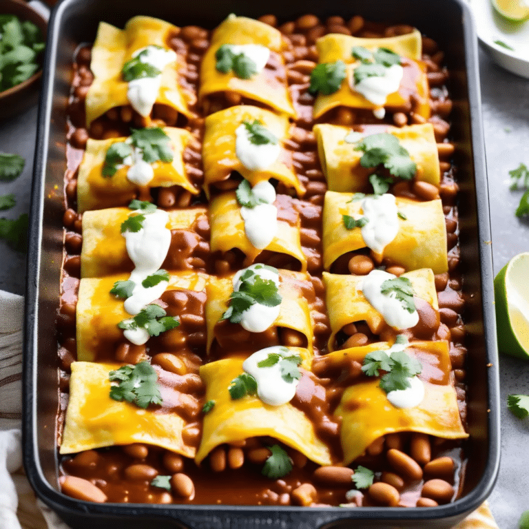 Potato And Bean Enchiladas