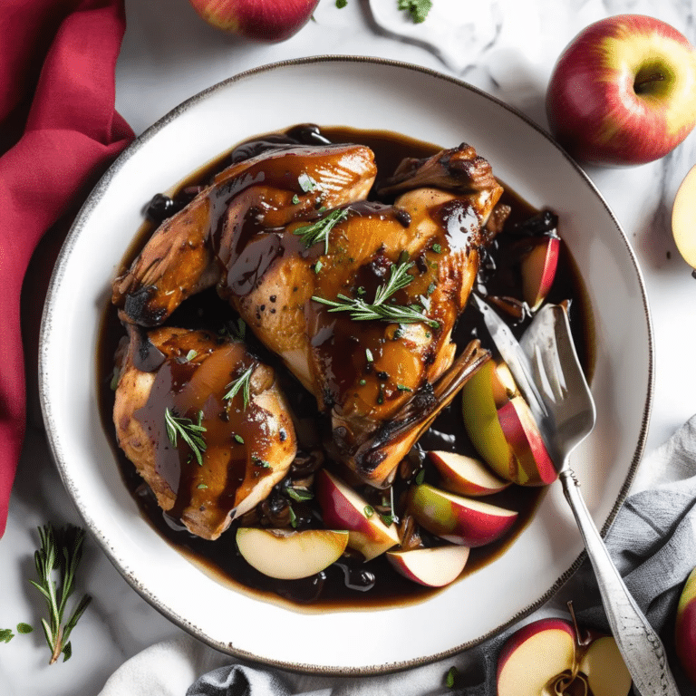 Pressure-Cooker Apple Balsamic Chicken