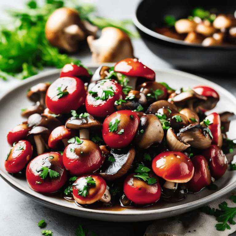Pressure-Cooker Marinated Mushrooms