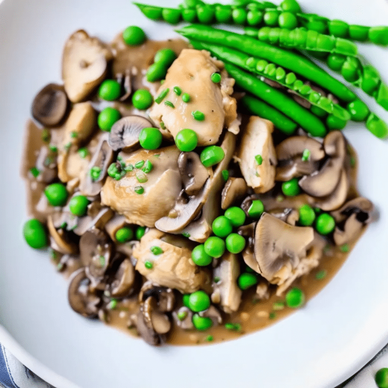 Pressure-Cooker Mushroom Chicken And Peas