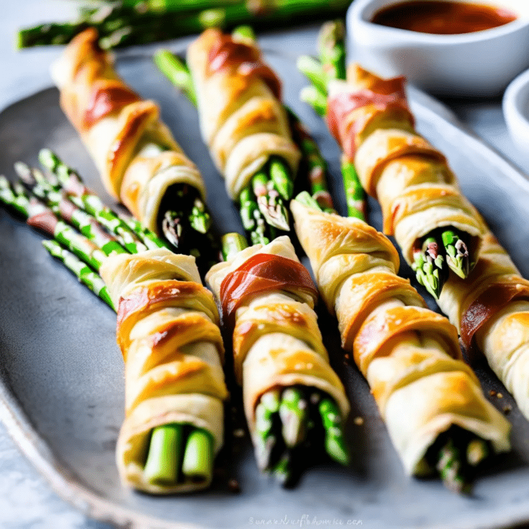 Puffy Pastry Wrapped Asparagus Rolls