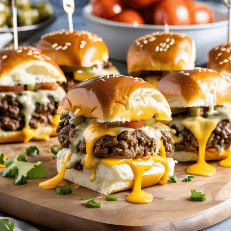 Pull Apart Cheeseburger Sliders