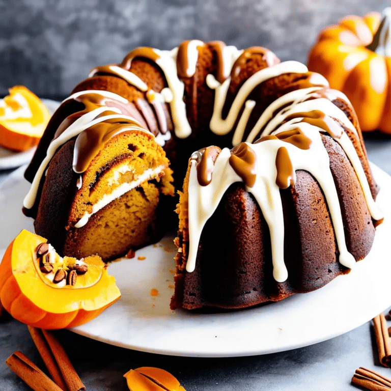 Pumpkin Cream Cheese Bundt Cake