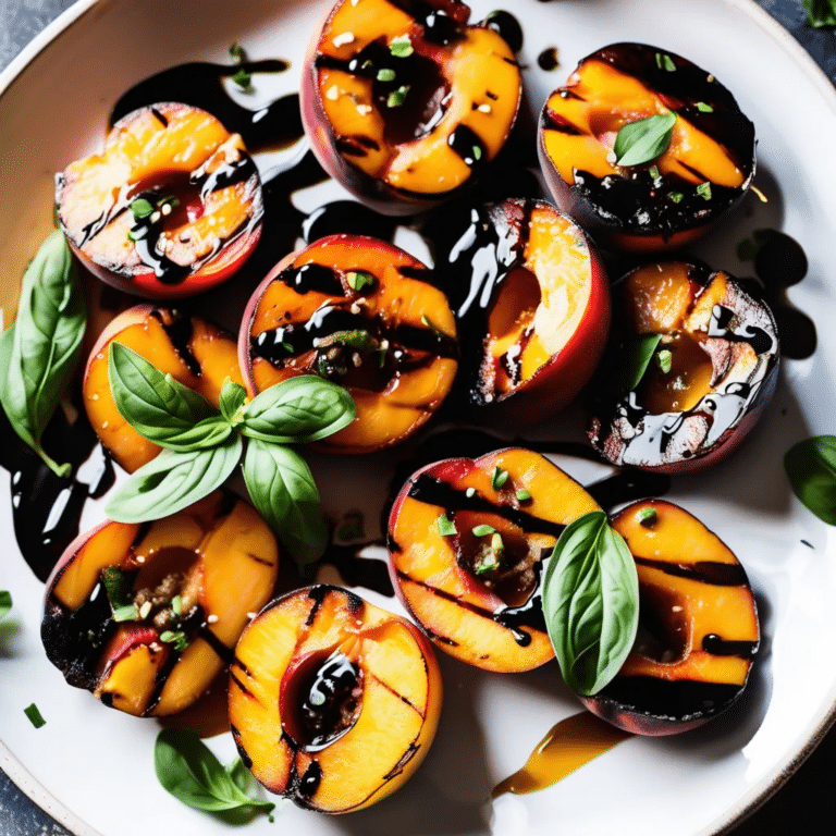 Quick Savory Grilled Peaches