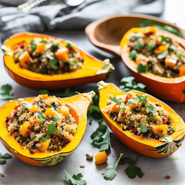 Quinoa-Stuffed Squash Boats
