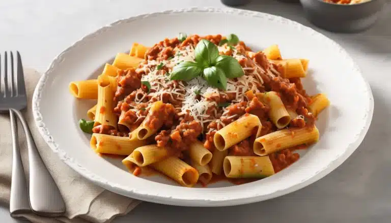 RIGATONI BOLOGNESE