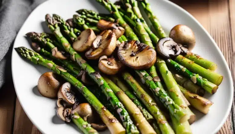 ROASTED ASPARAGUS AND MUSHROOMS