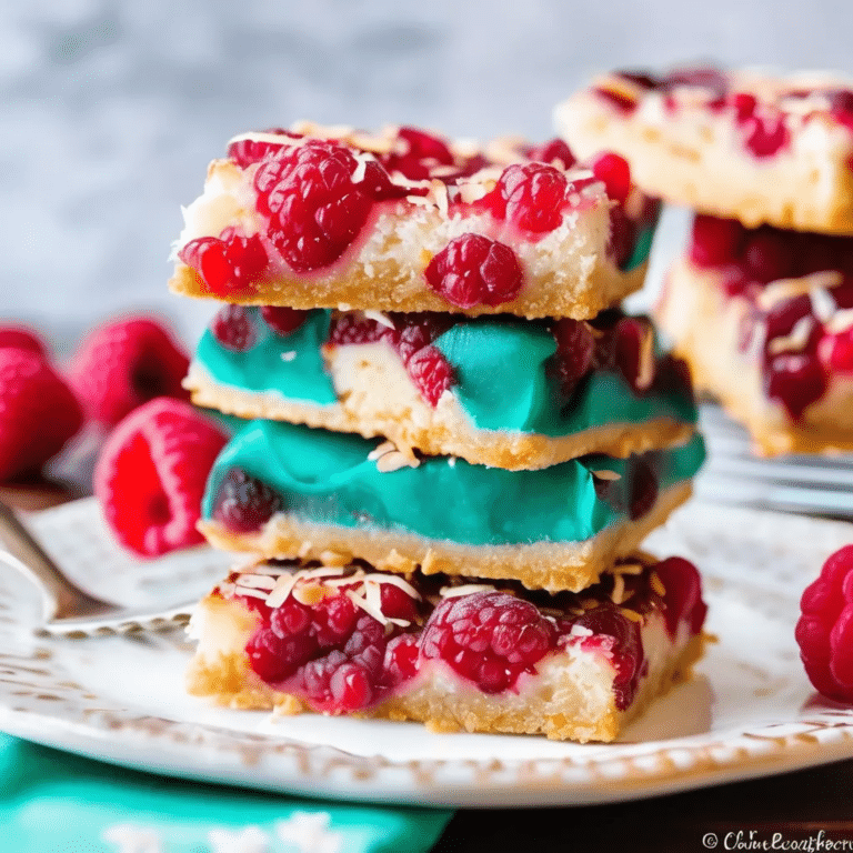 Raspberry Coconut Bars
