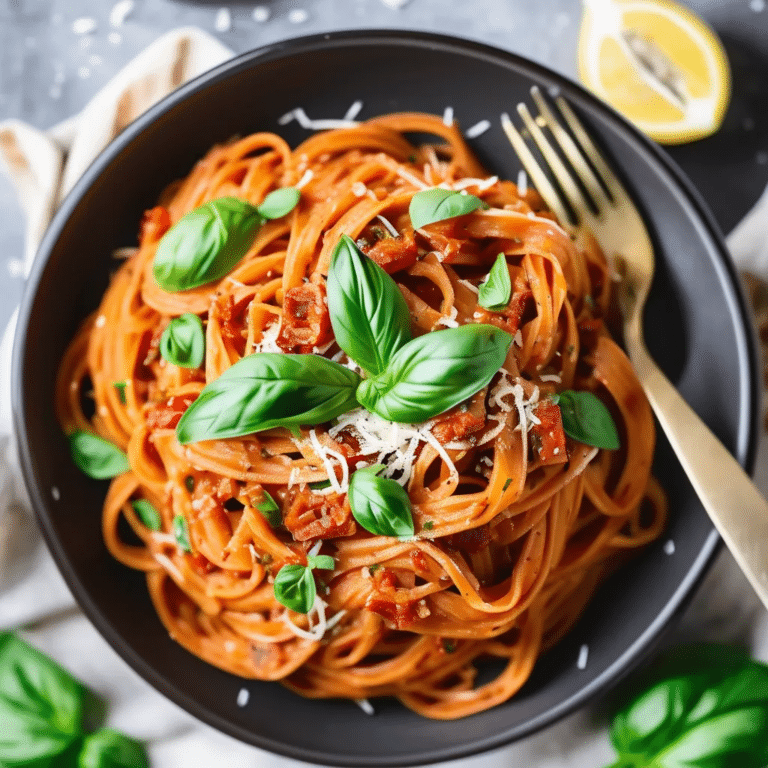Red Pesto Fettuccine