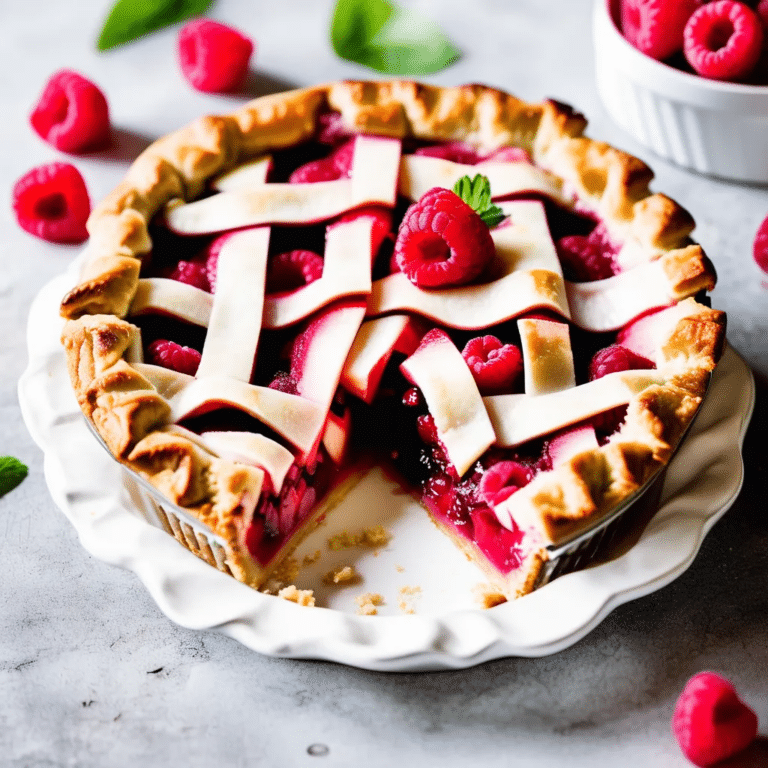 Rhubarb Raspberry Pie