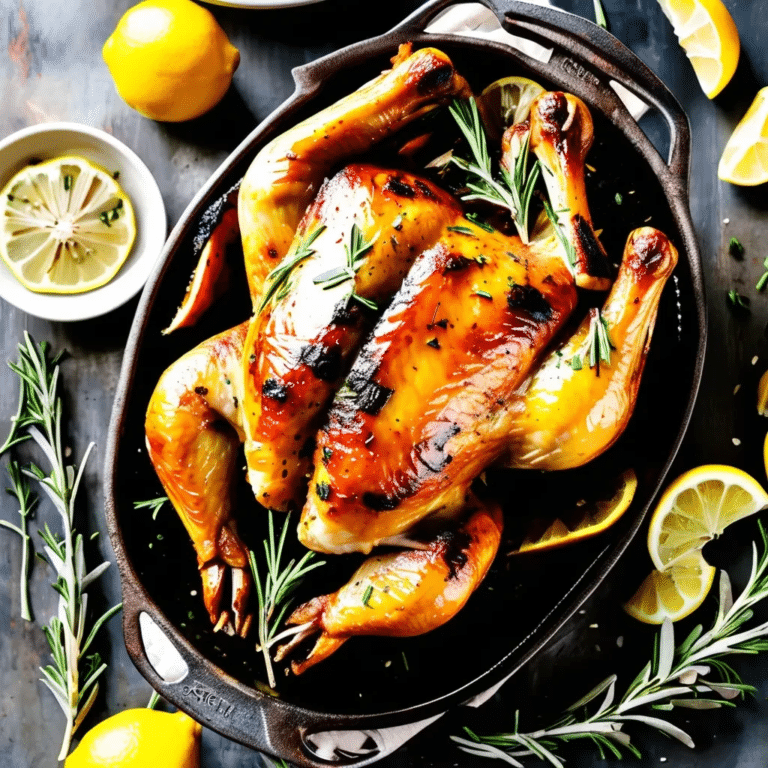 Roasted Chicken With Rosemary, Lemon & Garlic