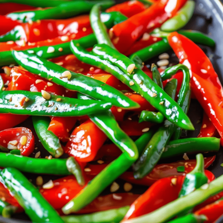 Roasted Red Pepper Green Beans